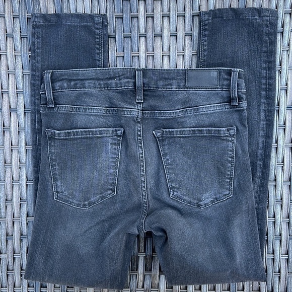 Zara Woman Medium Rise Slim Fit Deconstructed Black Skinny Jeans - Picture 6 of 16